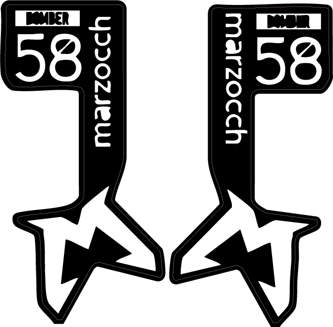 Bomber 58 fork decal