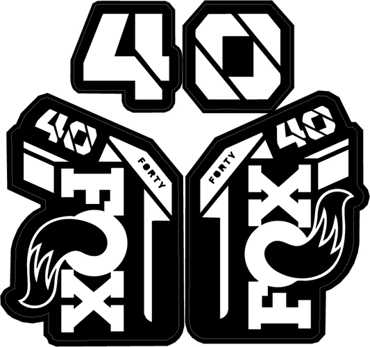 Fox 40 fork decal
