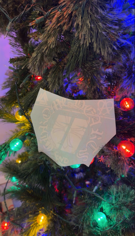 Chrome heart custom decal